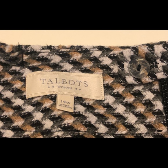Talbots houndstooth lined pencil skirt- SZ 14 - Picture 4 of 4